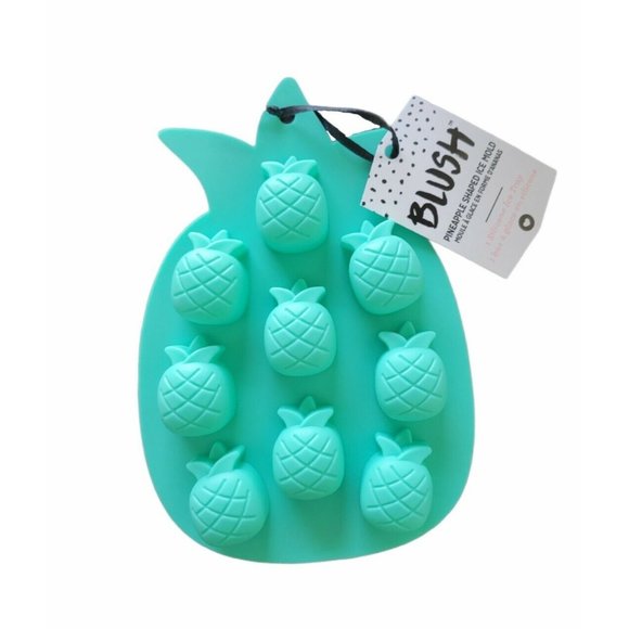 Pineapple Ice Cube Teal Tray Mold Blush Flexible Silicone FabFitFun Teal Sealed - Picture 2 of 4